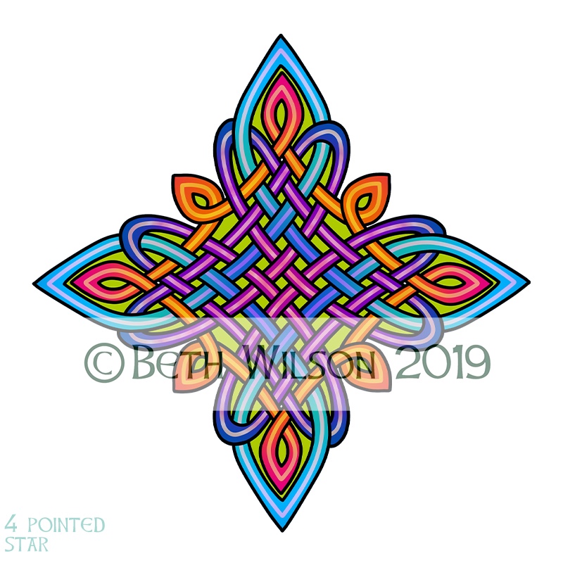 4 pointed star knot 036