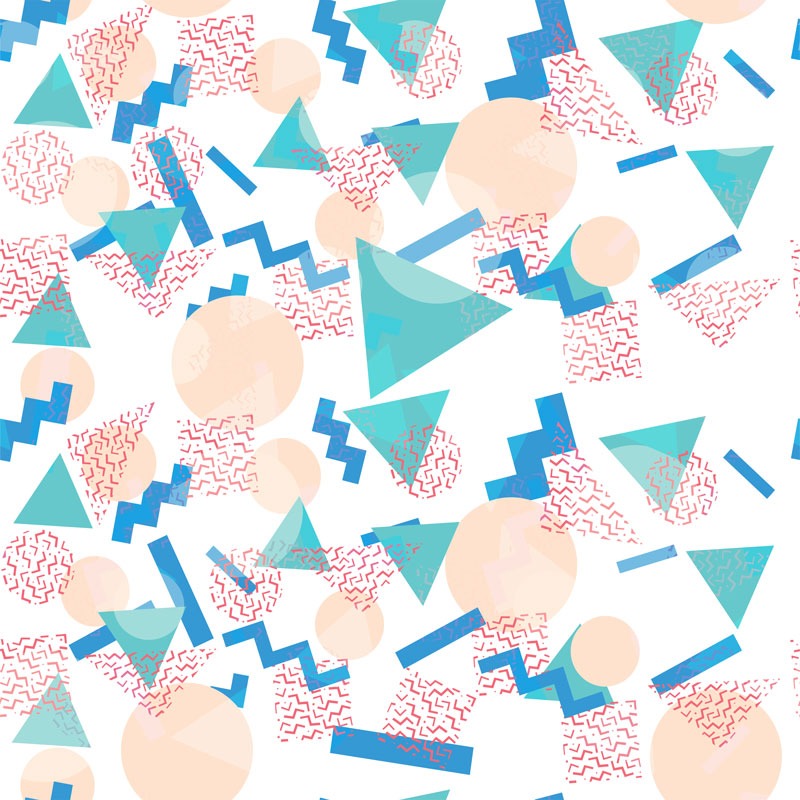 90’s Pastel Geometric Pattern