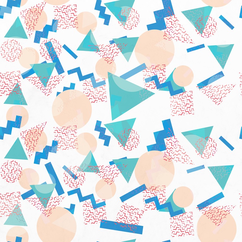 90’s Pastel Geometric Pattern