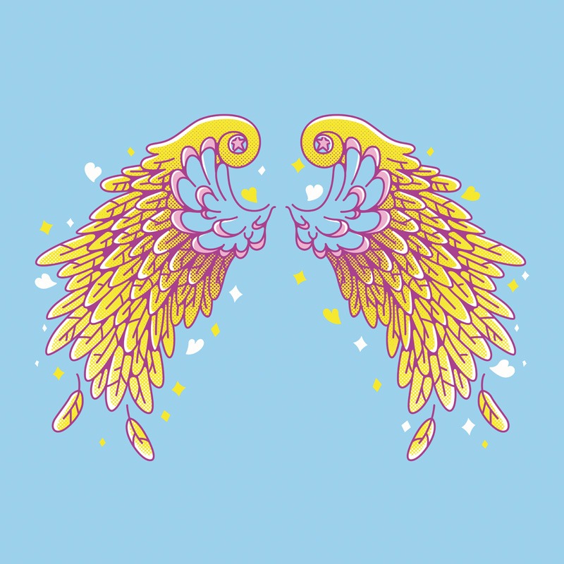 Anime Vaporwave Wings
