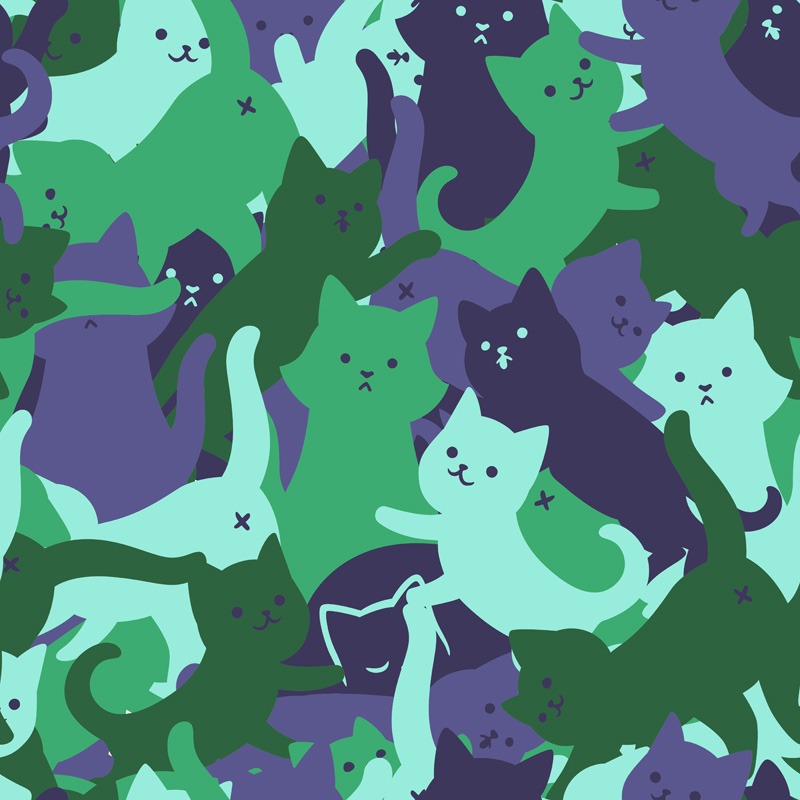 Army Cat Camouflage Green