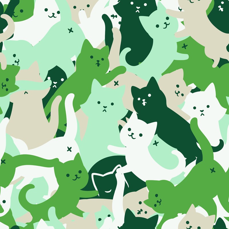 Army Green Cat Camo