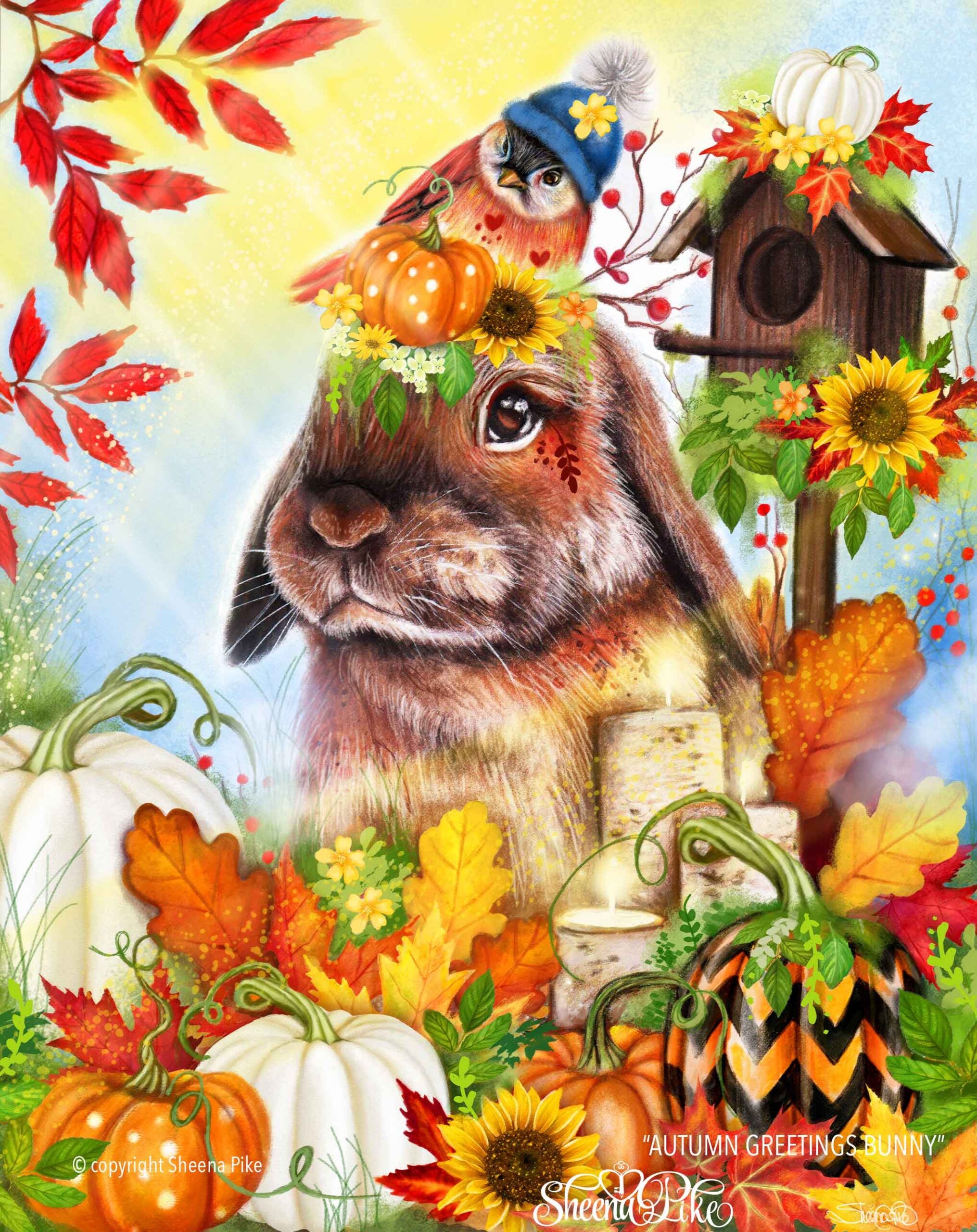 Autumn Greetings Bunny