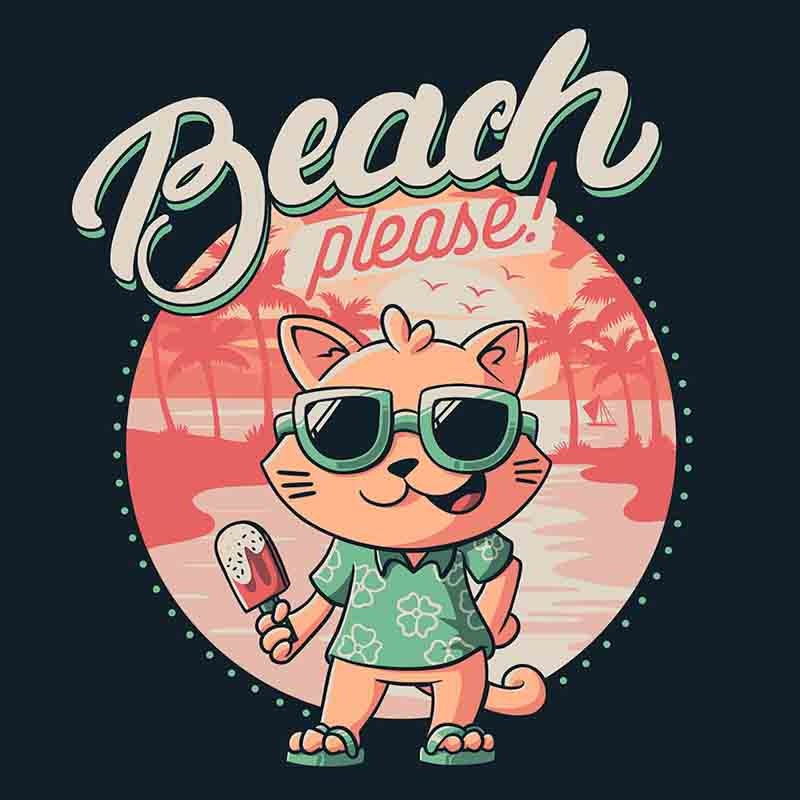 Beach Please Cat