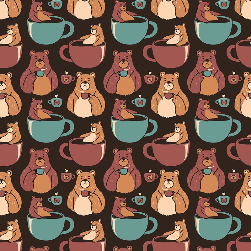Bear Coffee Pattern