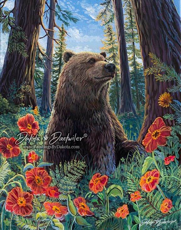 Bear with Poppies