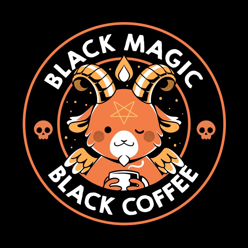 Black Magic Black Coffee Funny Baphomet