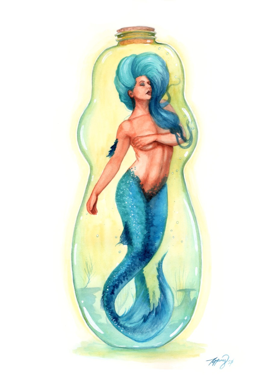 Blue Bottle Mermaid