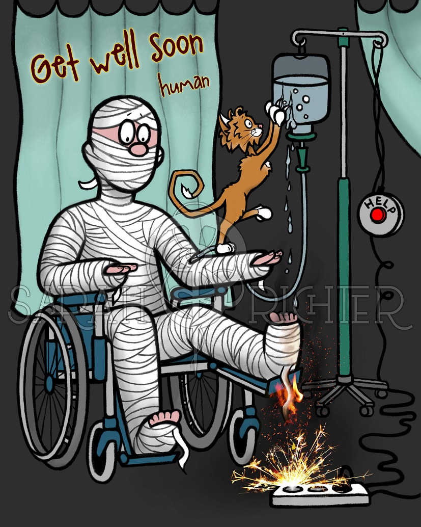 Burning Cards “Get well soon”