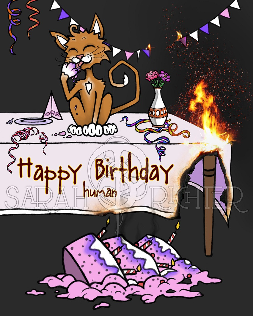 Burning Cards “Happy Birthday”