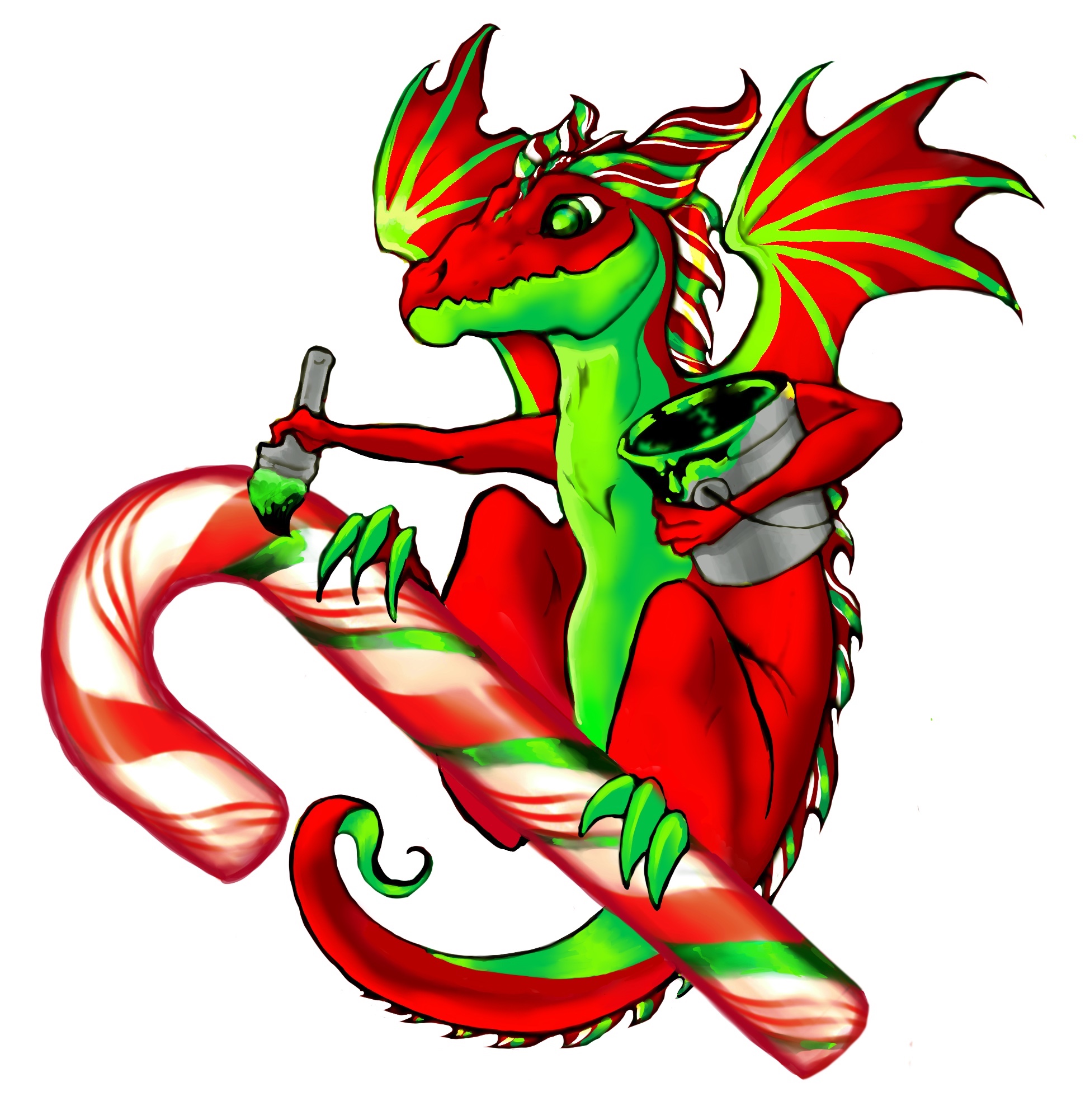 Candy Cane Dragon