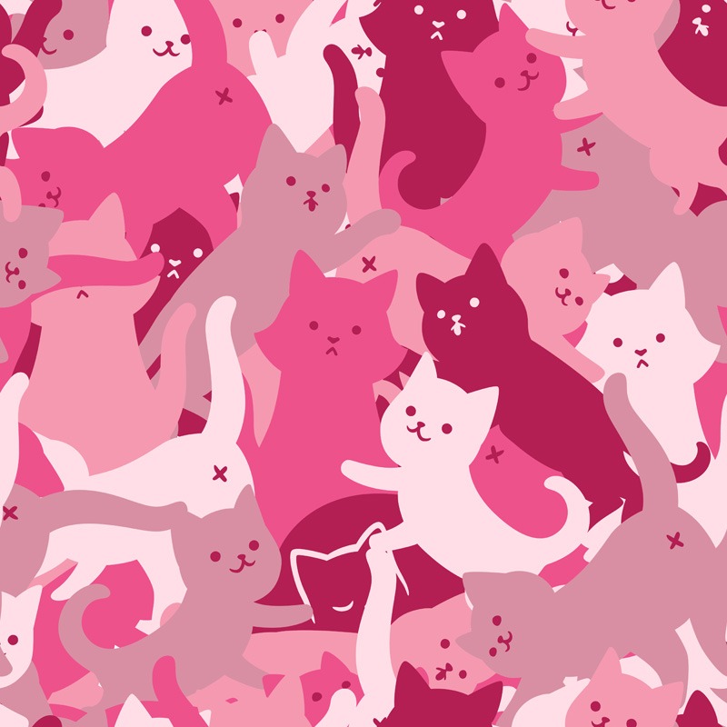 Camouflage Pink Cat Army