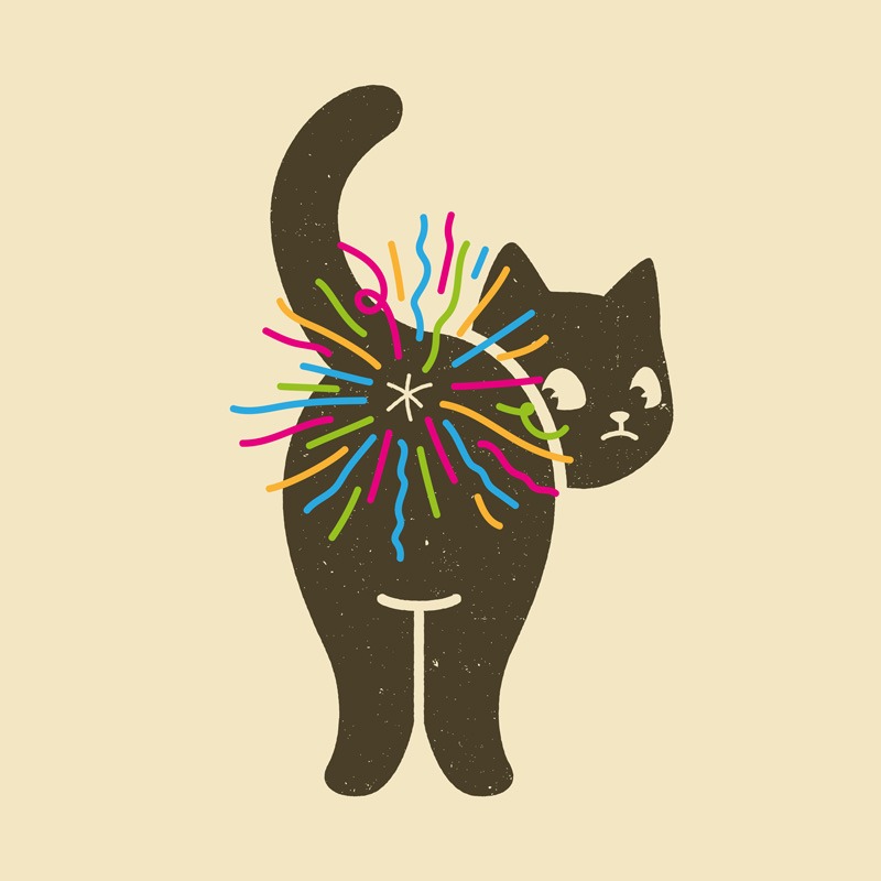 Cat Butt Rainbow