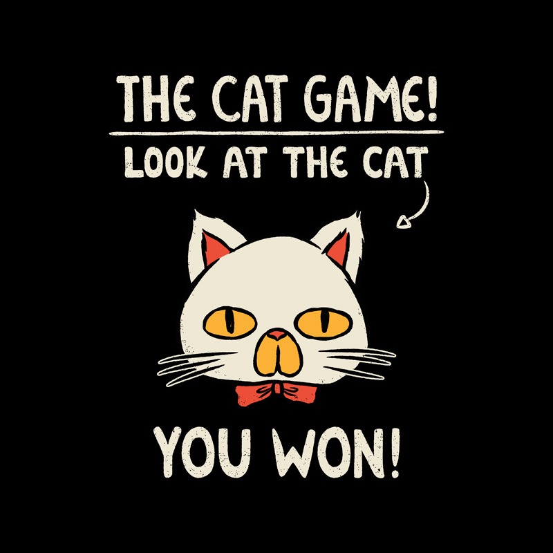 Cat Game You Won! Black