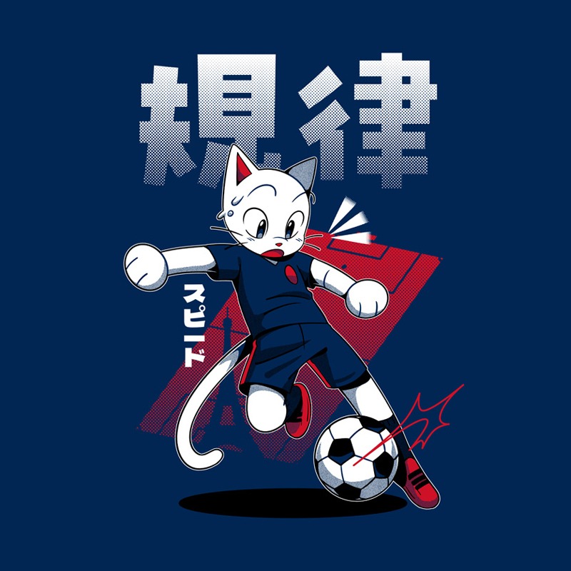 Cat Playing Football Paris