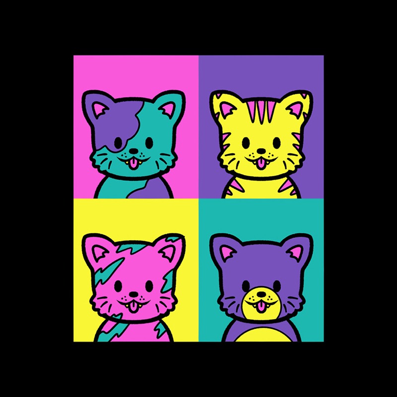 Cat Warhol Pop Art
