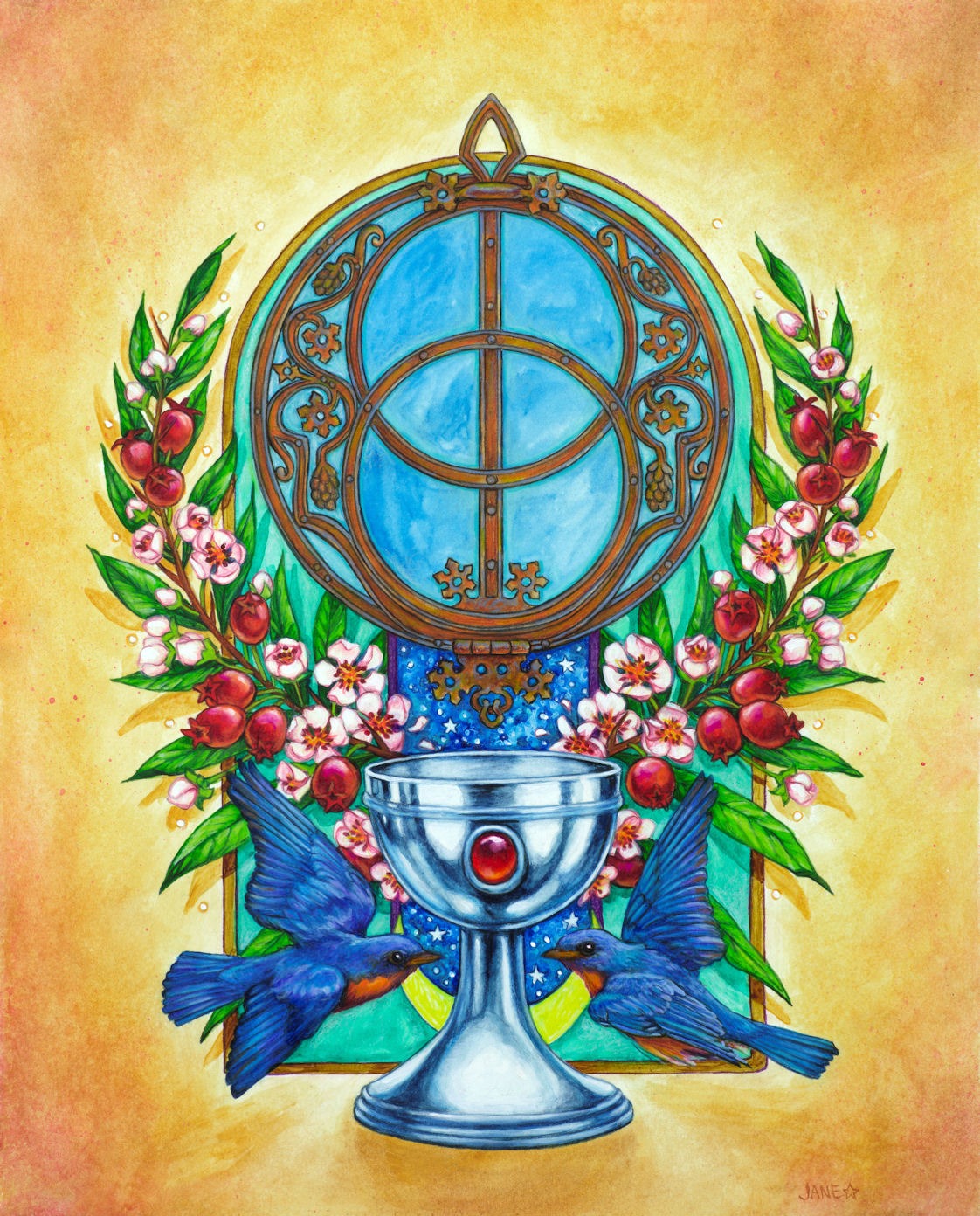 Chalice and Rowan Tree