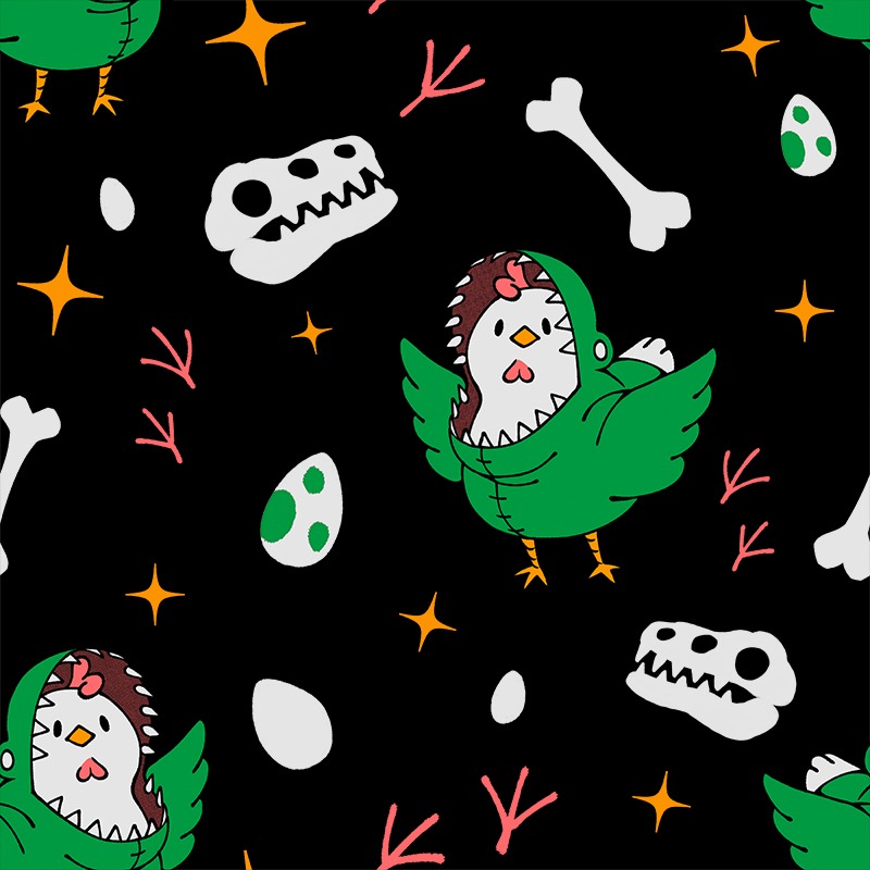 Chickenossauro Rex Pattern