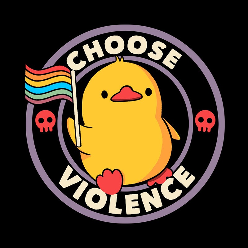 Choose Violence Pride Duck