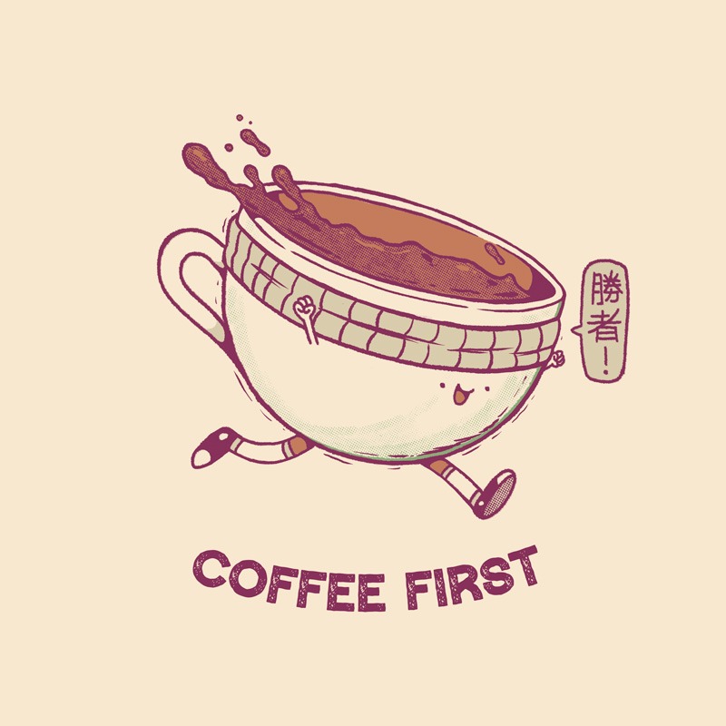 Coffee First Kawaii Mug