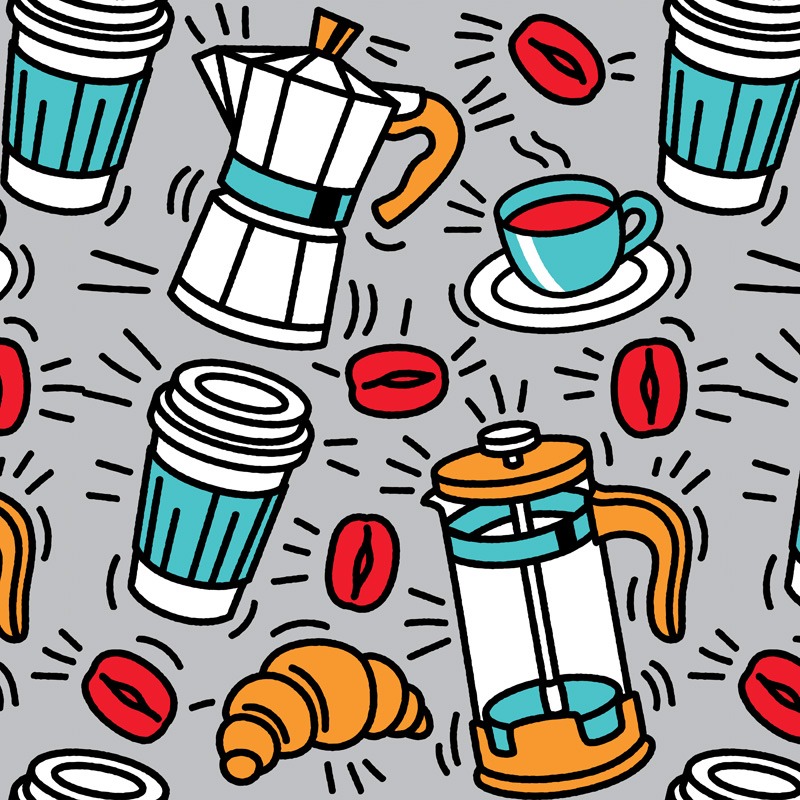Coffee Pattern Haring