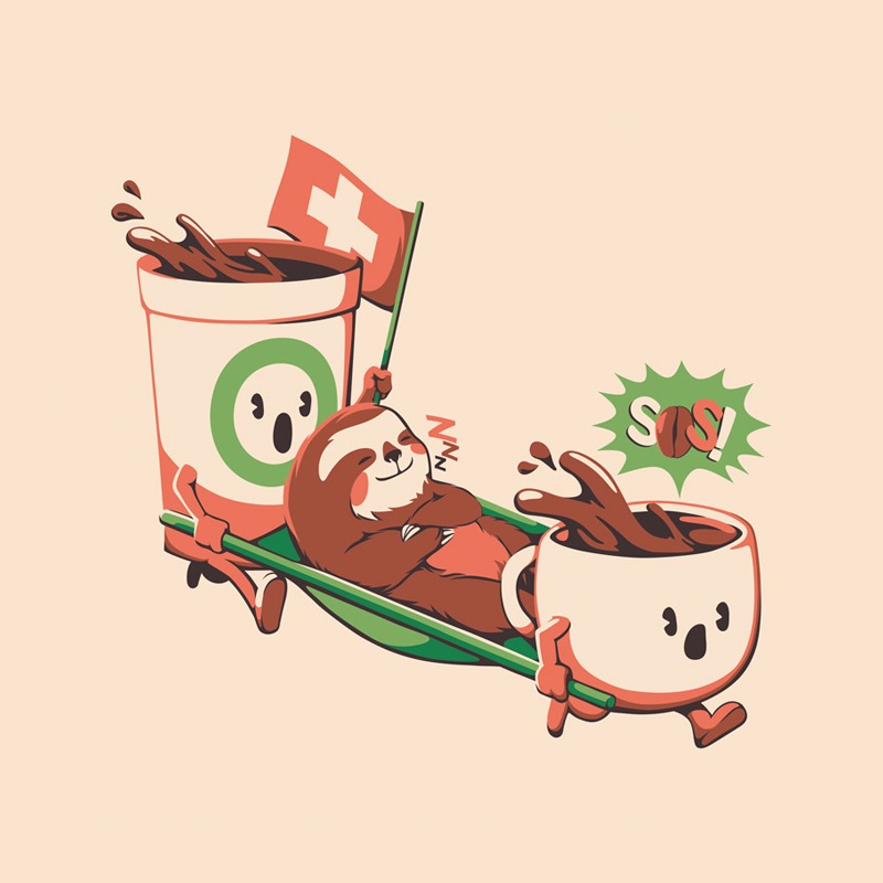 Coffee Rescue Monday Caffeine Sloth