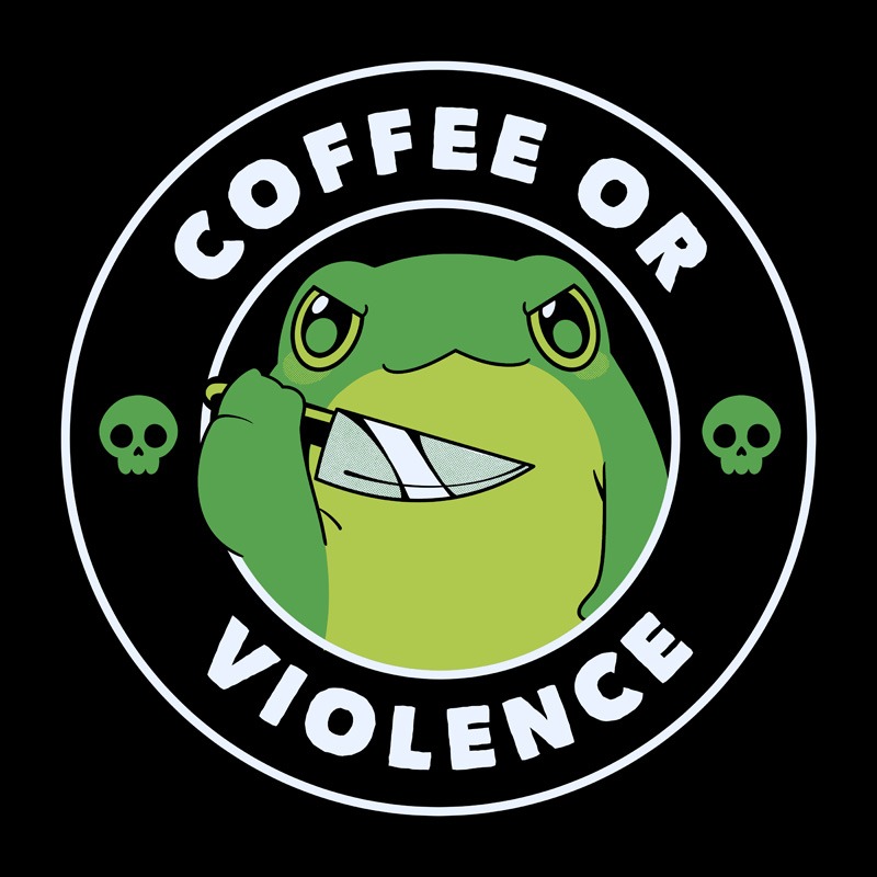 Coffee or Violence Funny Frog