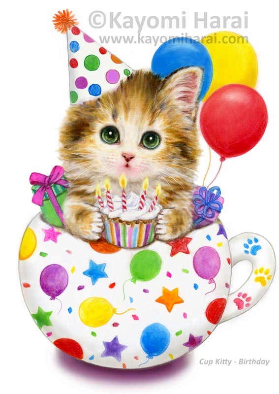 Cup Kitty-Birthday
