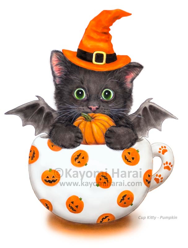 Cup Kitty Pumpkin