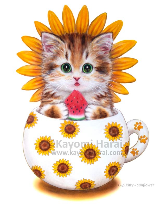 Cup Kitty Sunflower