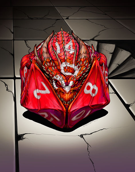 D20 DICE DRAGON