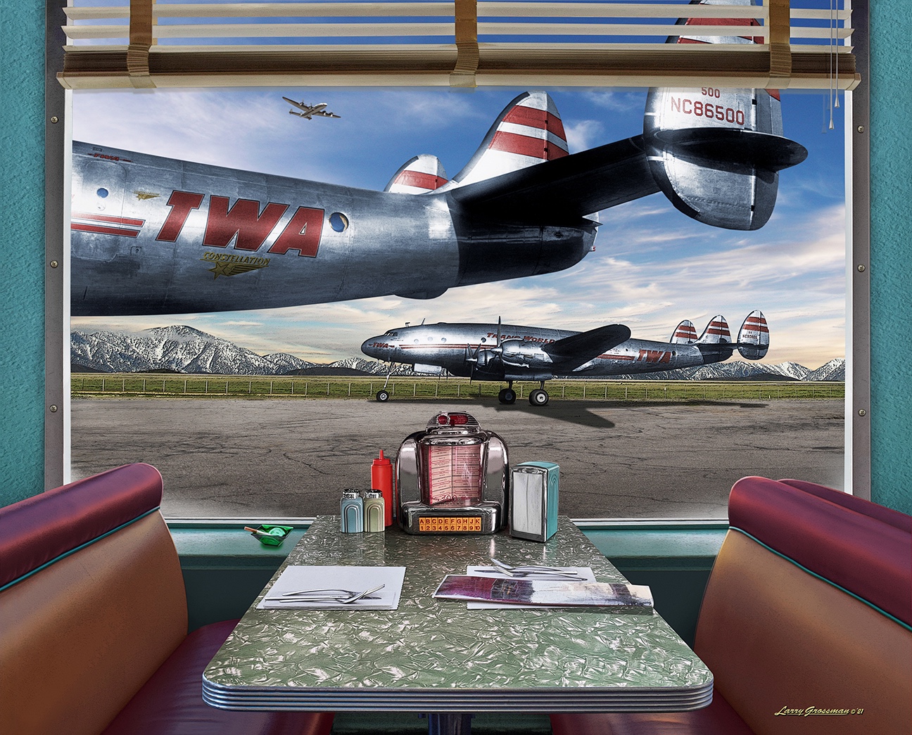Diner Booth – Airplanes