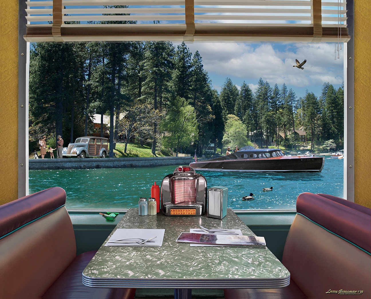 Diner Booth on Lake