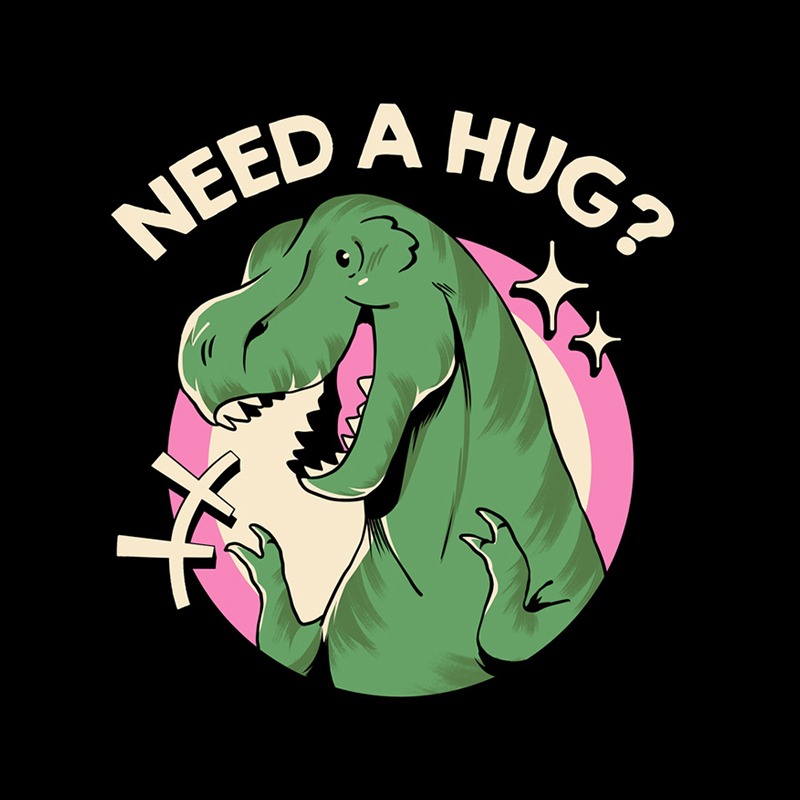 Do You Need a Hug? T-Rex Snoopy Style