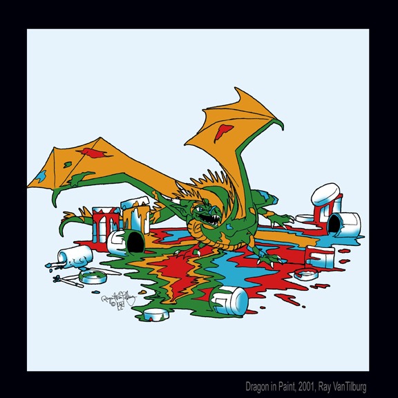 Dragon in paint