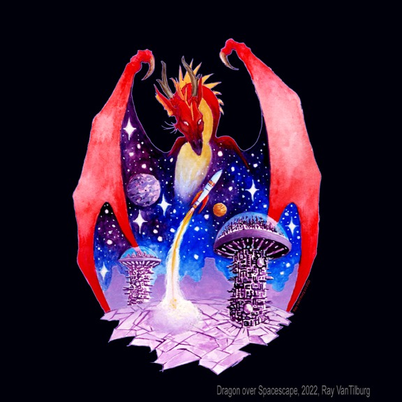 Dragon over Spacescape