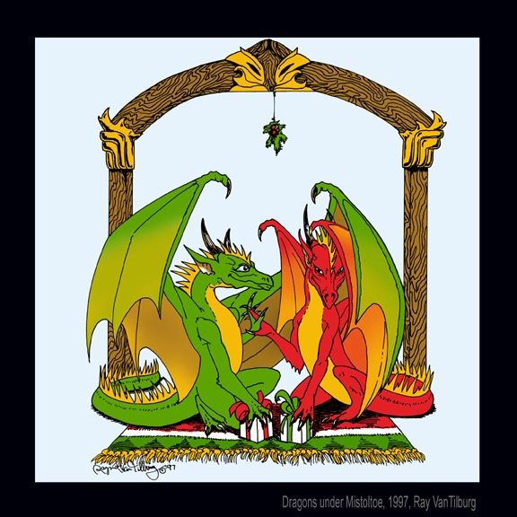 Dragons under mistletoe