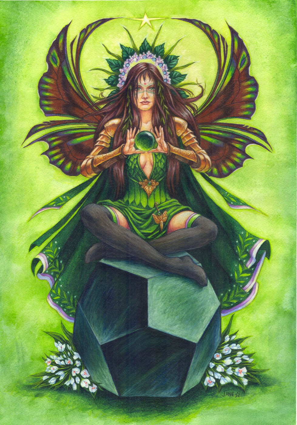 Emerald Stone Faerie Keeper