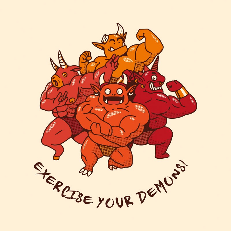 Exercise Your Demons Fit Bodybuilding Gym Light