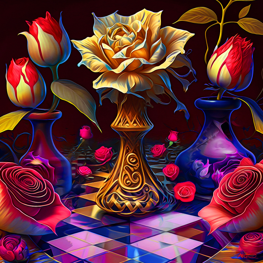 Flower and Chess Roses Are Forever