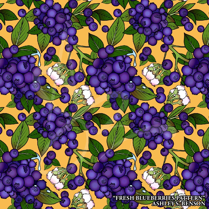 FRESH BLUEBERRIES Pattern