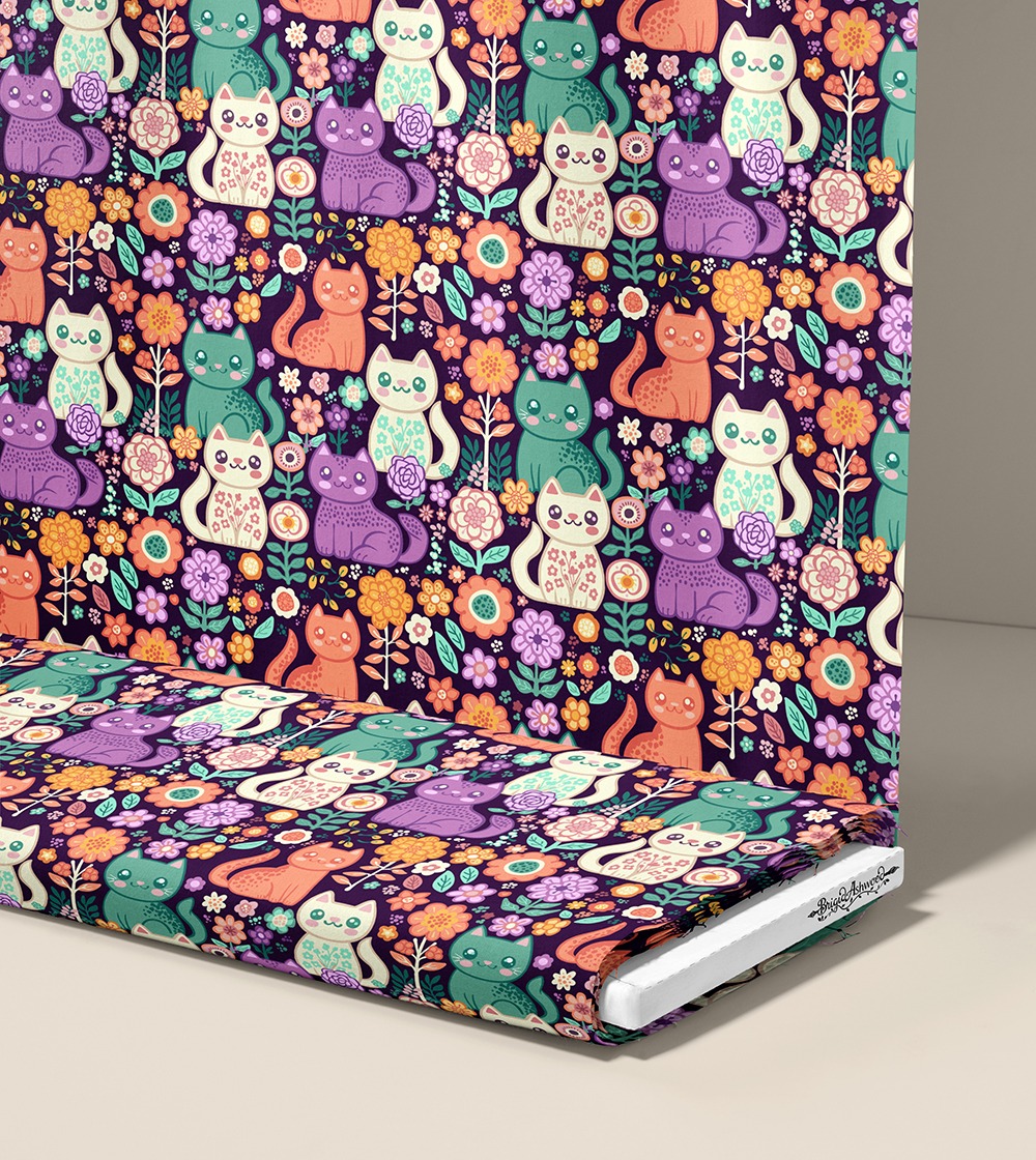 Funky Cats Purple
