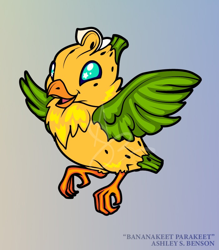 FAUNA FRUITS- Bananakeet Parakeet