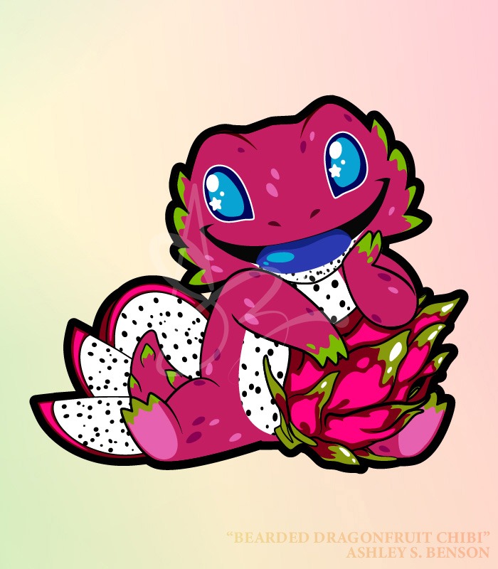 CHIBI FAUNA FRUITS- Bearded Dragonfruit