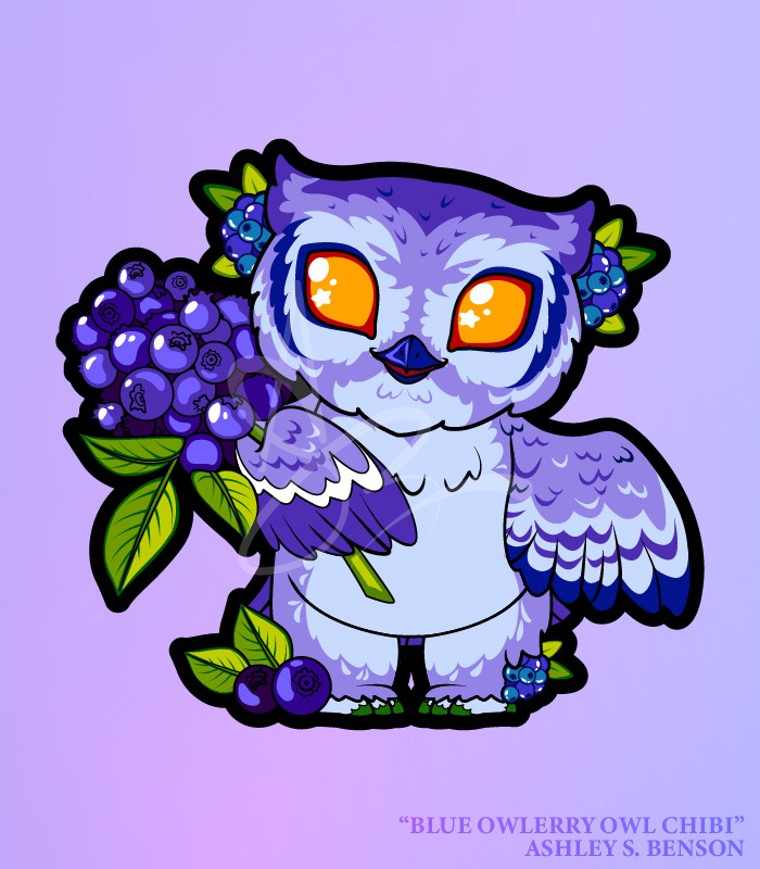 CHIBI FAUNA FRUITS- Blue Owlerry