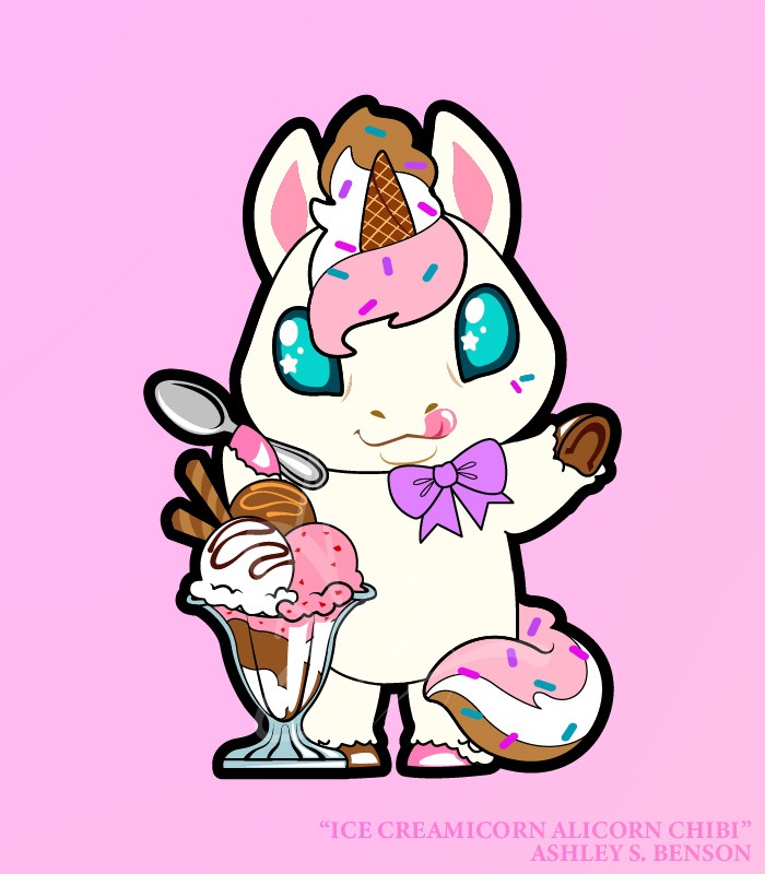 CHIBI FAUNA FRUITS- Ice Creamicorn Alicorn