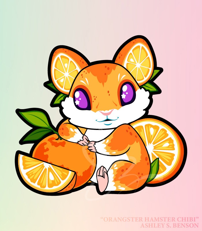 CHIBI FAUNA FRUITS- Orangster Hamster