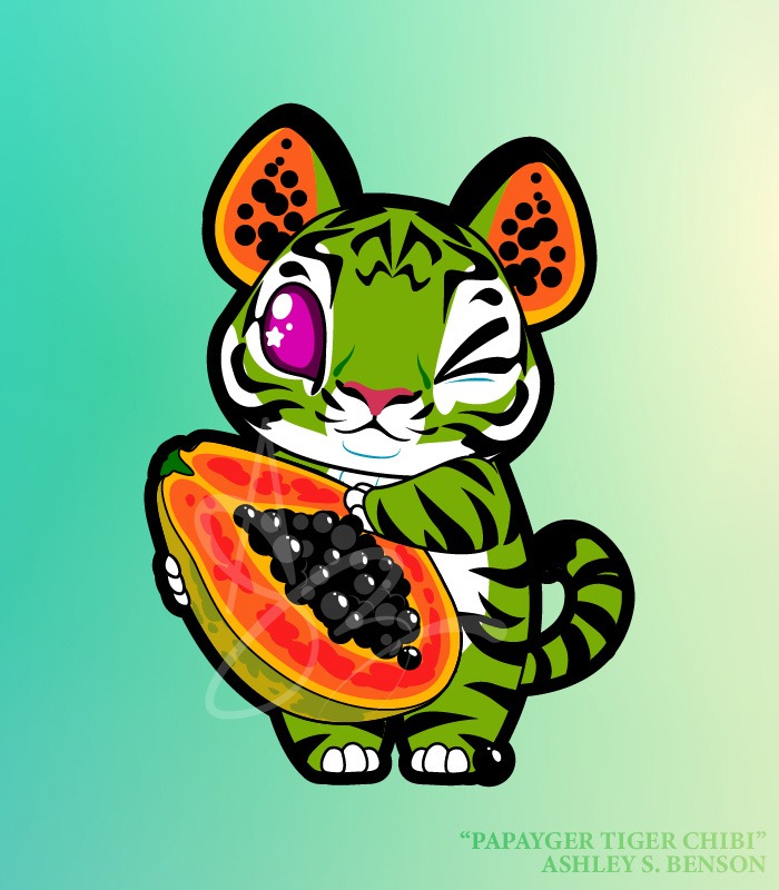 CHIBI FAUNA FRUITS- Papayger Tiger