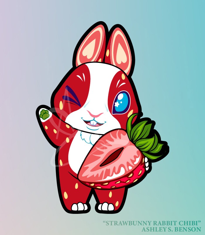 CHIBI FAUNA FRUITS- Strawbunny Rabbit