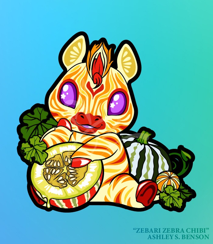 CHIBI FAUNA FRUITS- Zebari Zebra